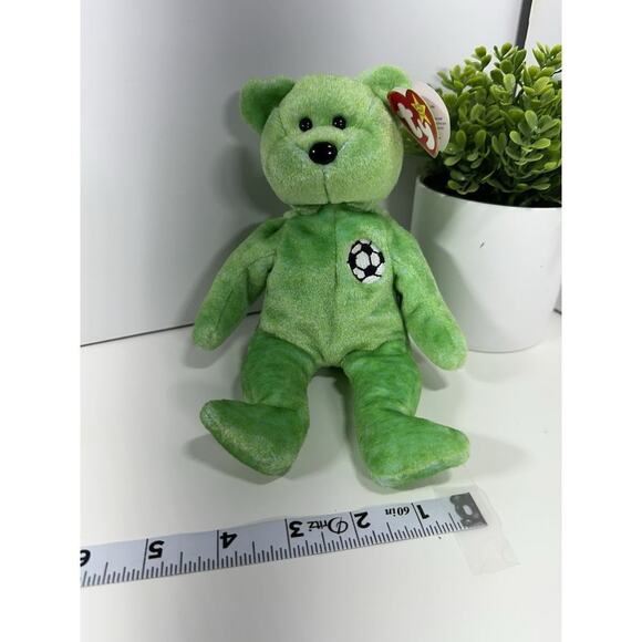 Ty Other - TY Beanie Babies Bears Cubbie 1993-Kicks 1998 Lot Of 2 Vintage Brown Green
